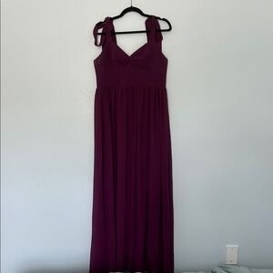 Lulu's Plum Tie-Shoulder Maxi Dress